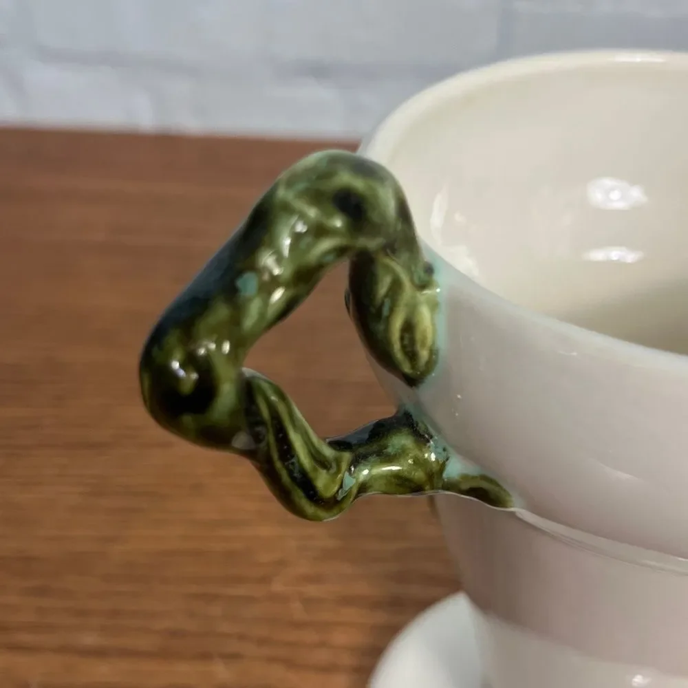 Hull Pottery Vintage Tokay or Tuscany vase or planter grapes & leaves & vines